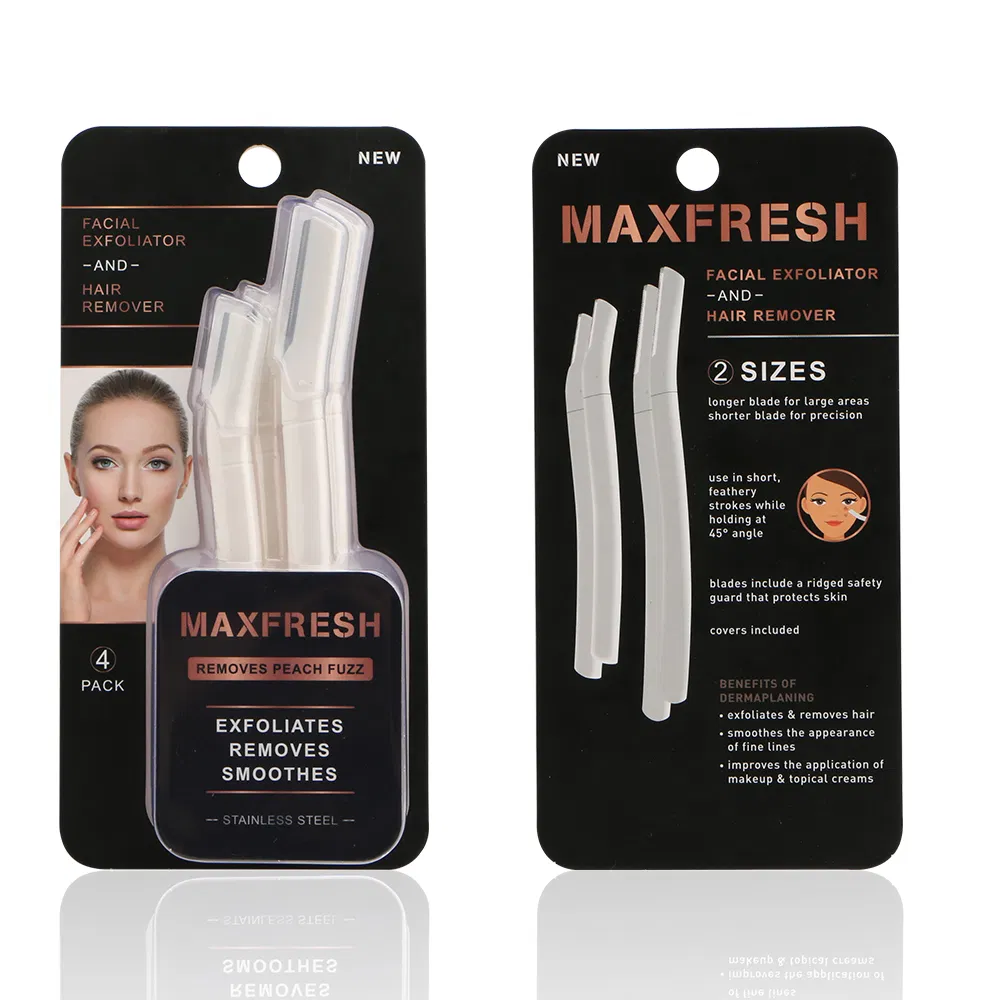 Wholesale Blister Packing 4 PCS Pack Eyebrow Razor Lady Shaving Tool Women Eyebrow Trimmer Dermaplaning Tool