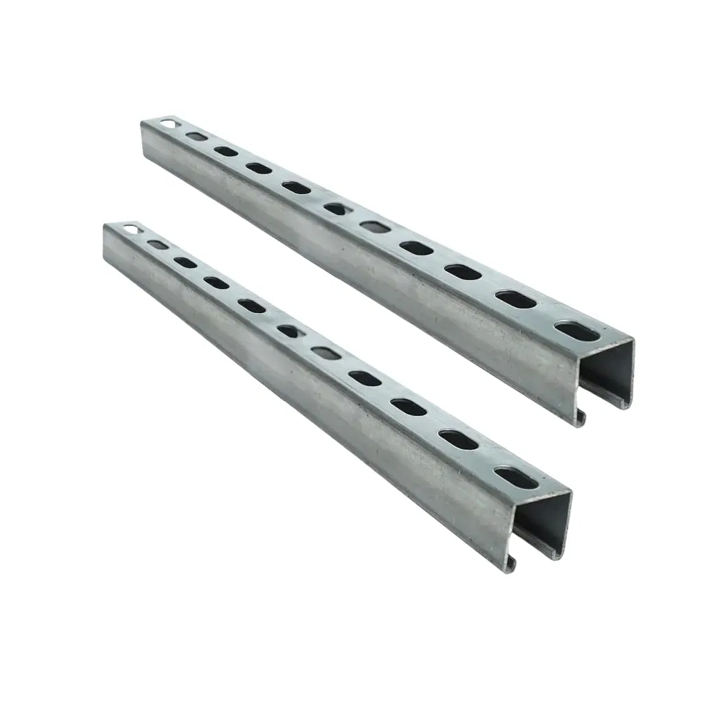 Heavy Duty 41*41 41*21mm Galvanized Slotted C Channel for Solar System