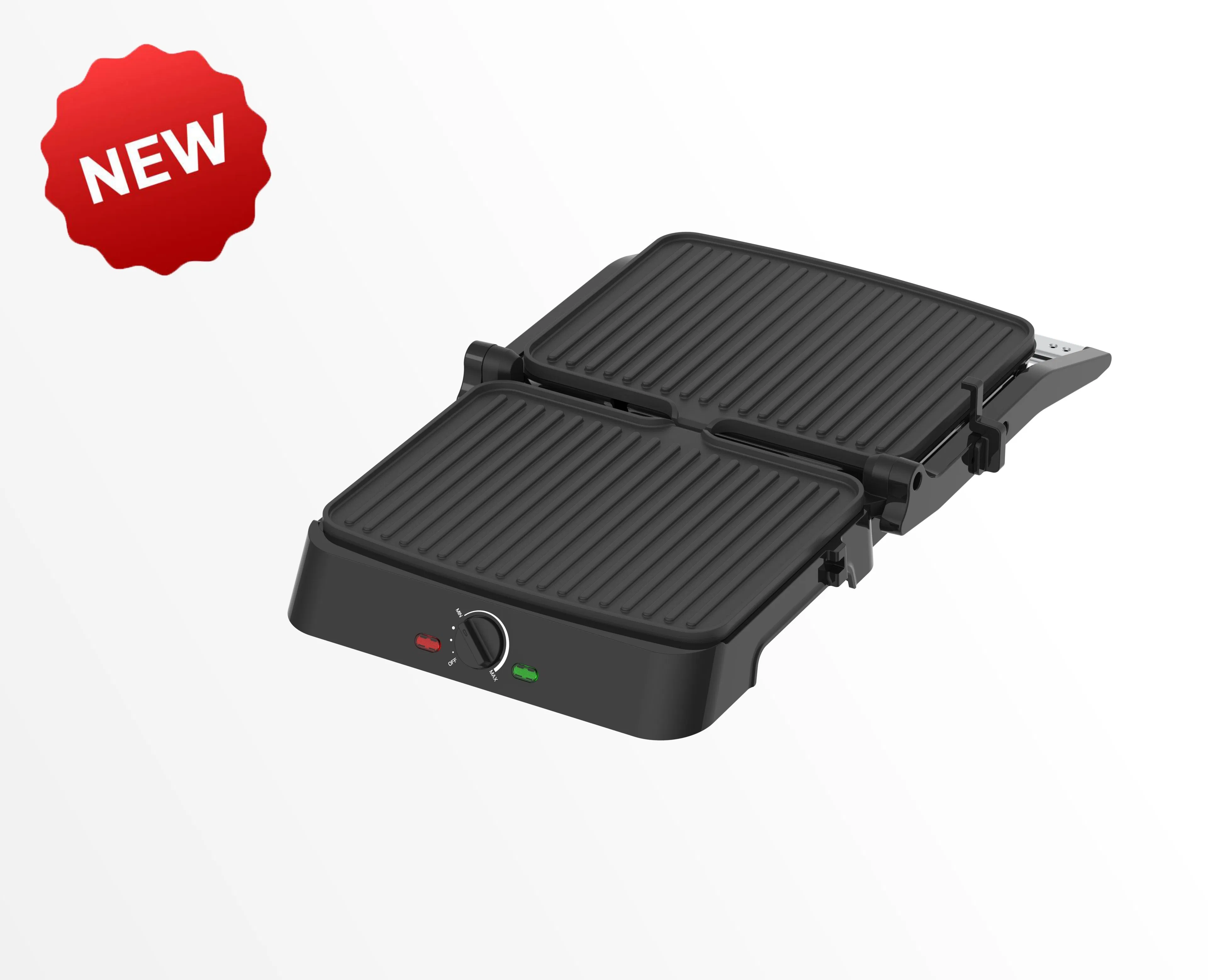 Compact Panini Press Grill Non-Stick Plates for Gourmet Sandwiches with Adjustable Temperature Control