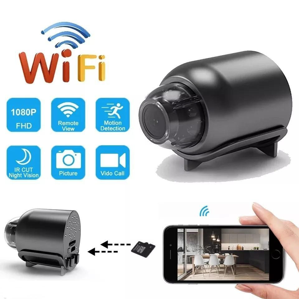 Wireless WiFi Security Camera 1080P HD, Mini Surveillance Cam with Night Vision, Perfect for Home Baby Monitor