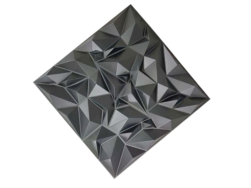 Matt Black Diamend Shape 3D PVC Wall Panel for Wall Decoration