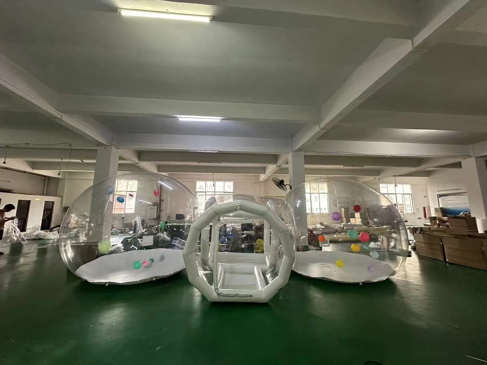 Inflatable Commercial Grade Two Room PVC Clear Eco Dome Camping Bubble Tent