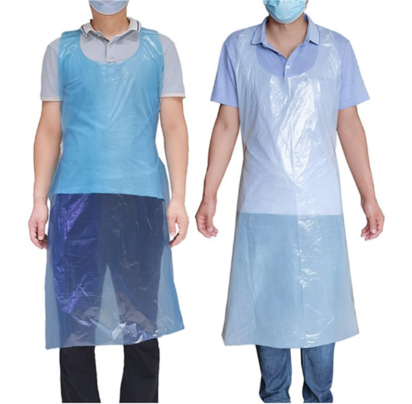 High Quality Medical Colored Disposable PE Apron for Hospital