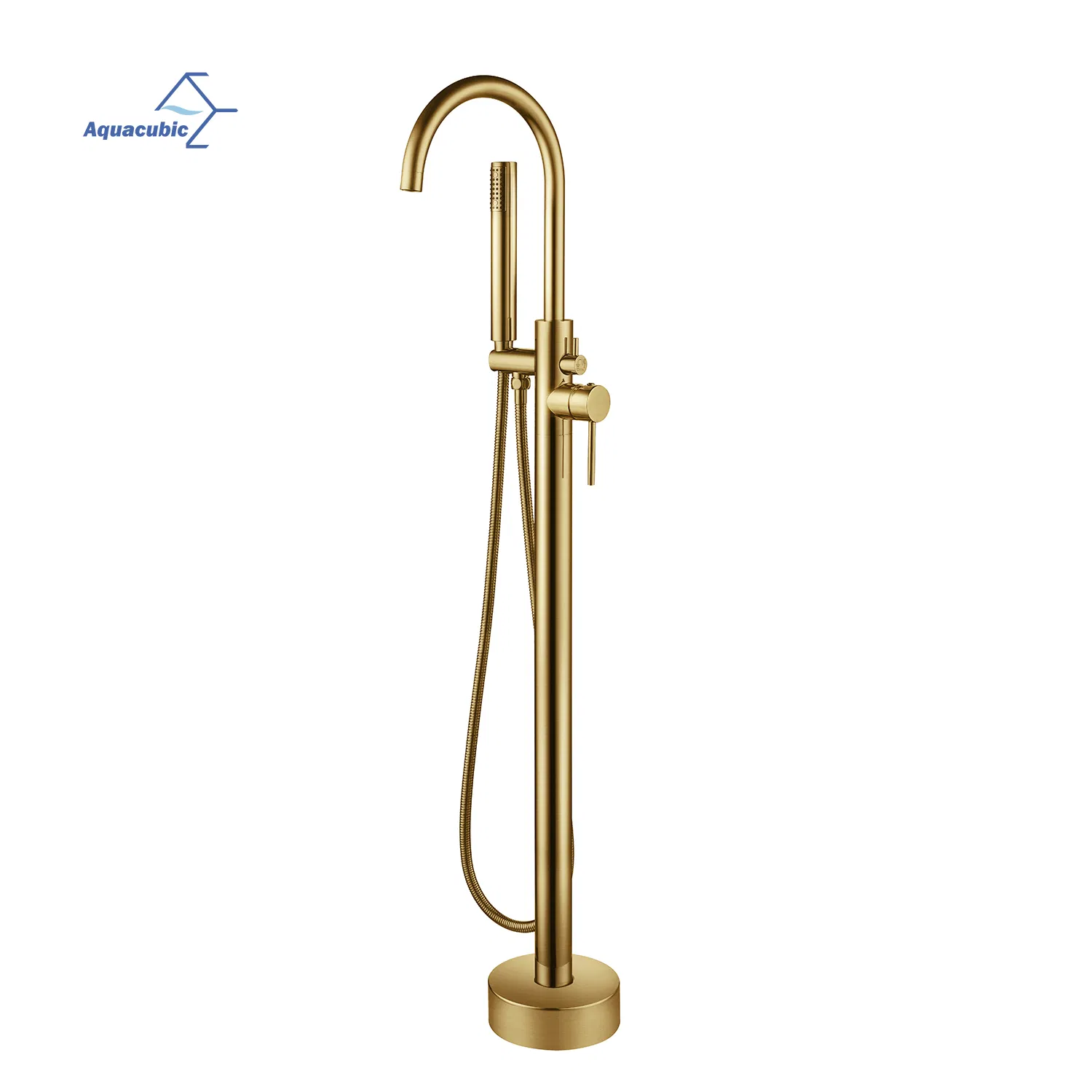 Luxury Long Neck Bathtub Faucet 1 Hole One Handle Bathtub Shower Tub Faucet