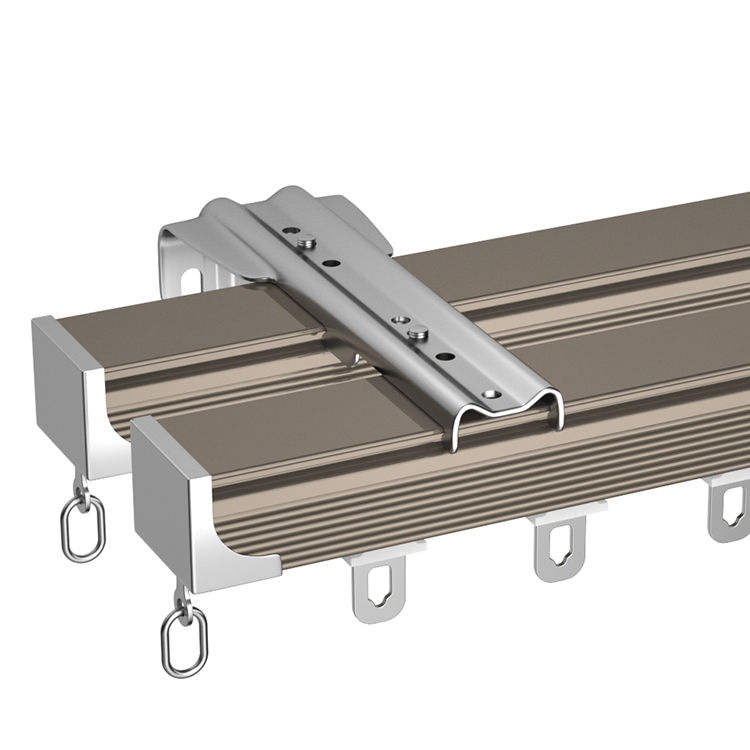 Home Decoration Aluminium Alloy Curtain Tracks Customized Heavy Duty Sliding Curtain Rail