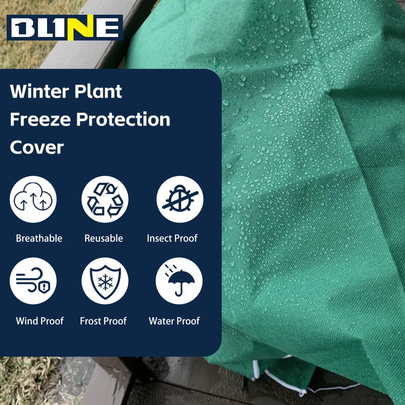 Green Beige PP Material Plant Frost Cover Cold Winter Protection Cover