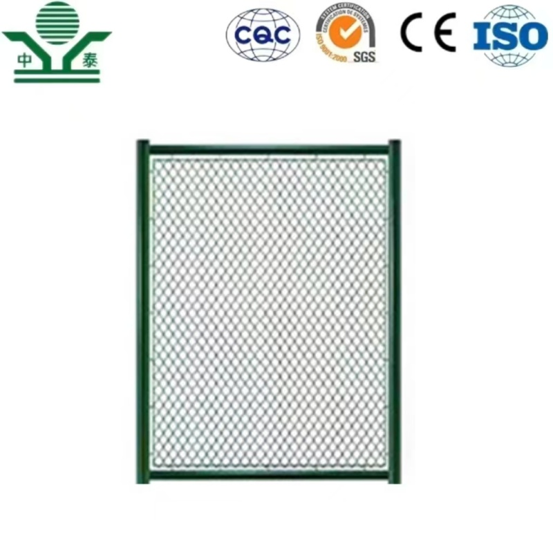 Zhongtai PVC Coated Chain Link Mesh Fence Construction Fence Diamond Iron Wire Mesh