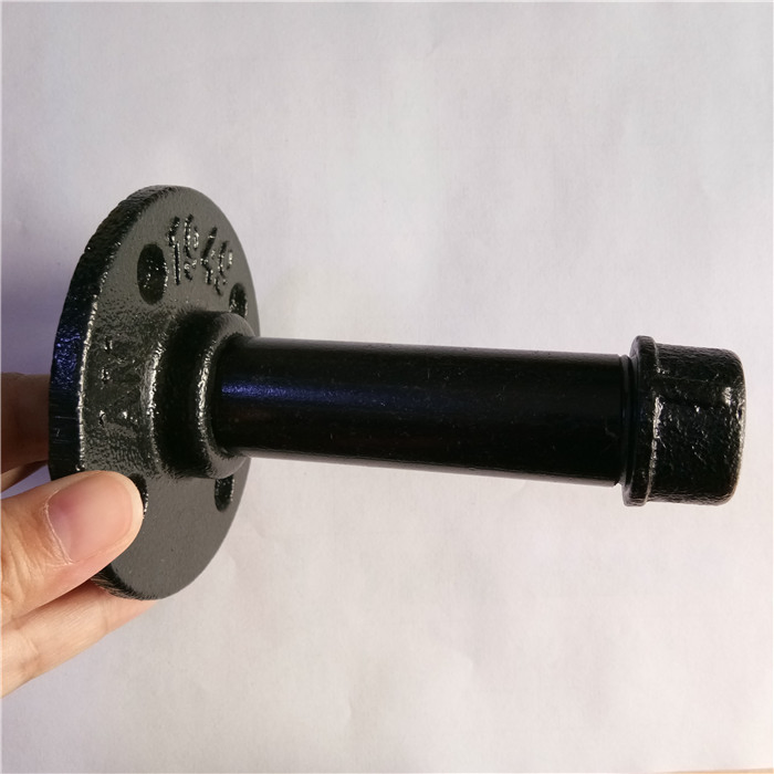 3/4" X 14" 10PCS Black Malleable Iron Cast Pipe Fitting for DIY Decor or Industrial Vintage Style