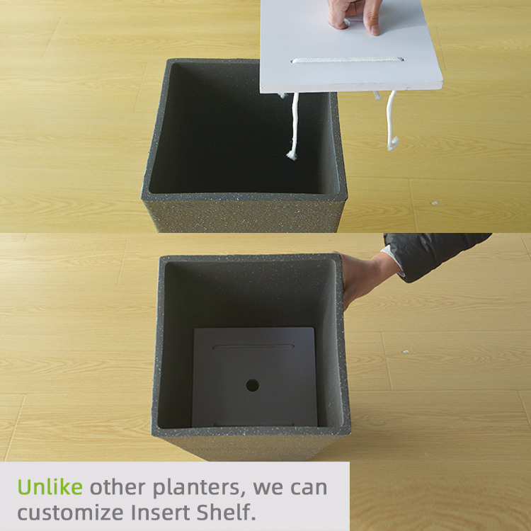 Горшки пластиковые высокие квадратные большие уличные комнатные