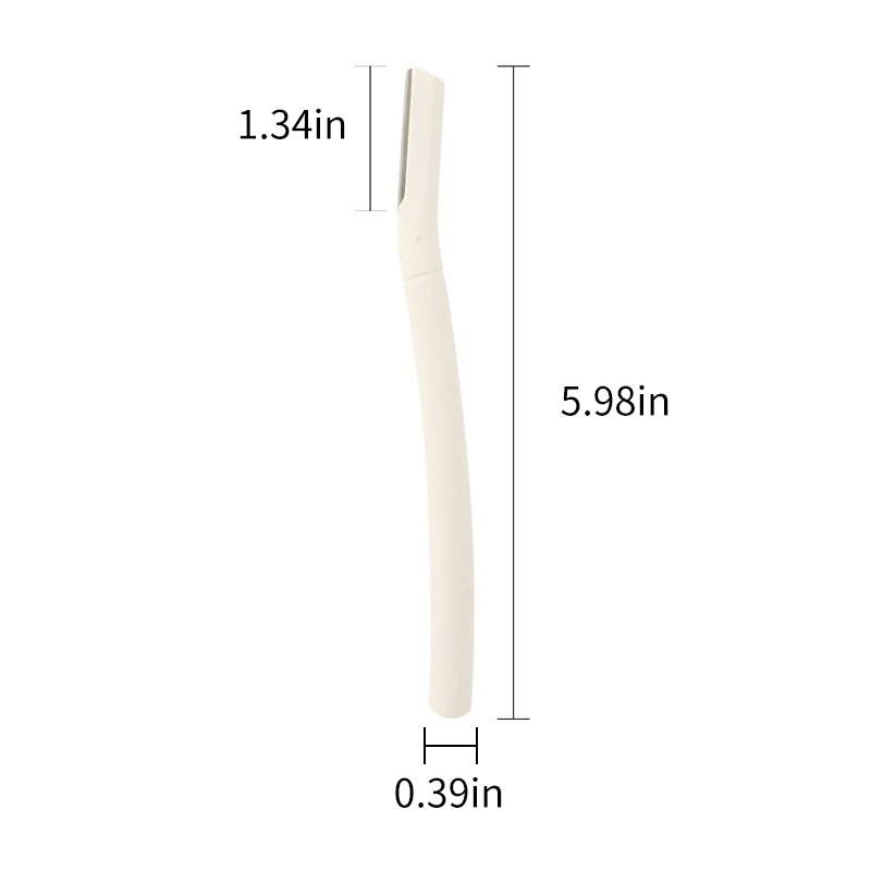 Small MOQ Good Quality PVC Bag White Color Eyebrow Razor with Safety Guard for Women′ S Shaving
