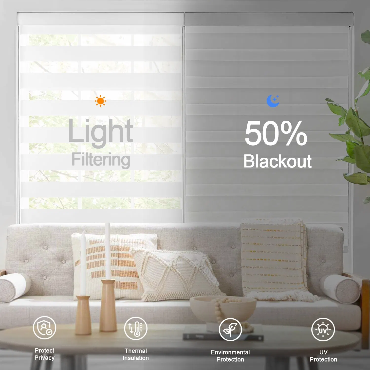 Wholesale Battery Motor Powered Motorized Smart Blinds Cordless Automated Roller Zebra Motorized Blinds Shades