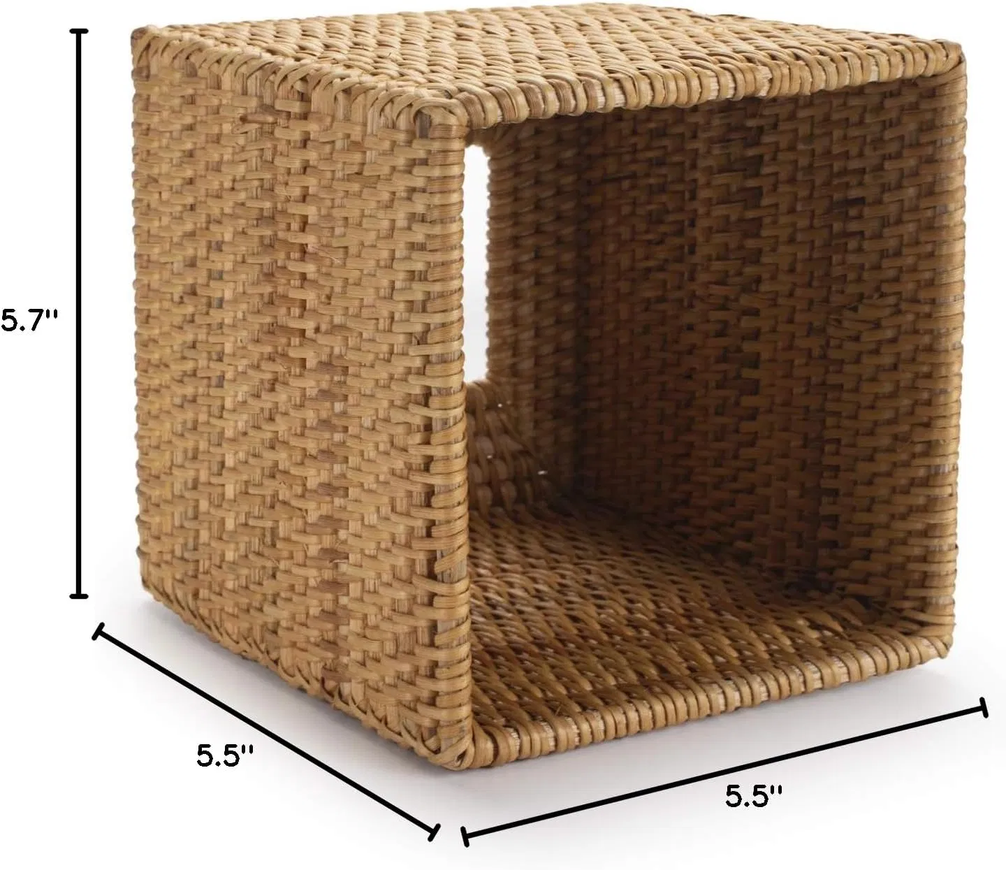 Natural and Environmentally Friendly Rattan Handmade Woven Willow Tissue Box Cover Square