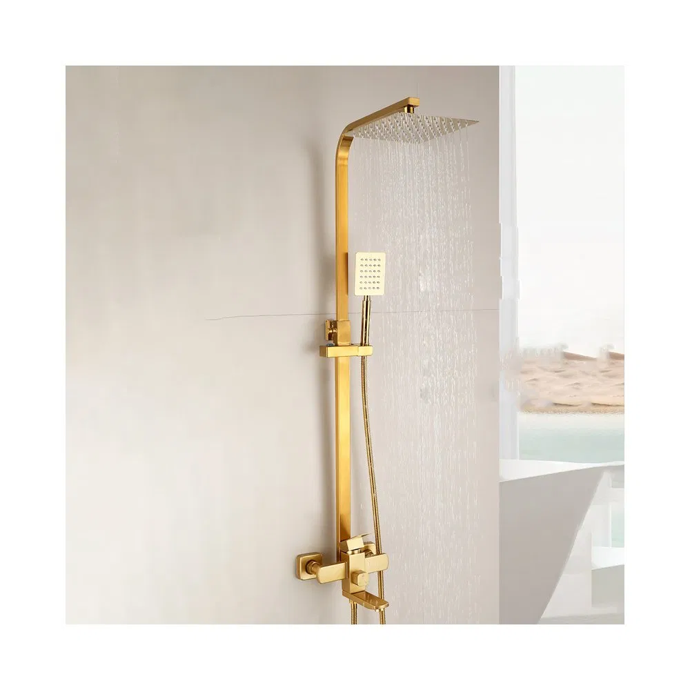 Luxury Shower Faucet Bathroom Stainless Steel 3 Function Rain Shower Set