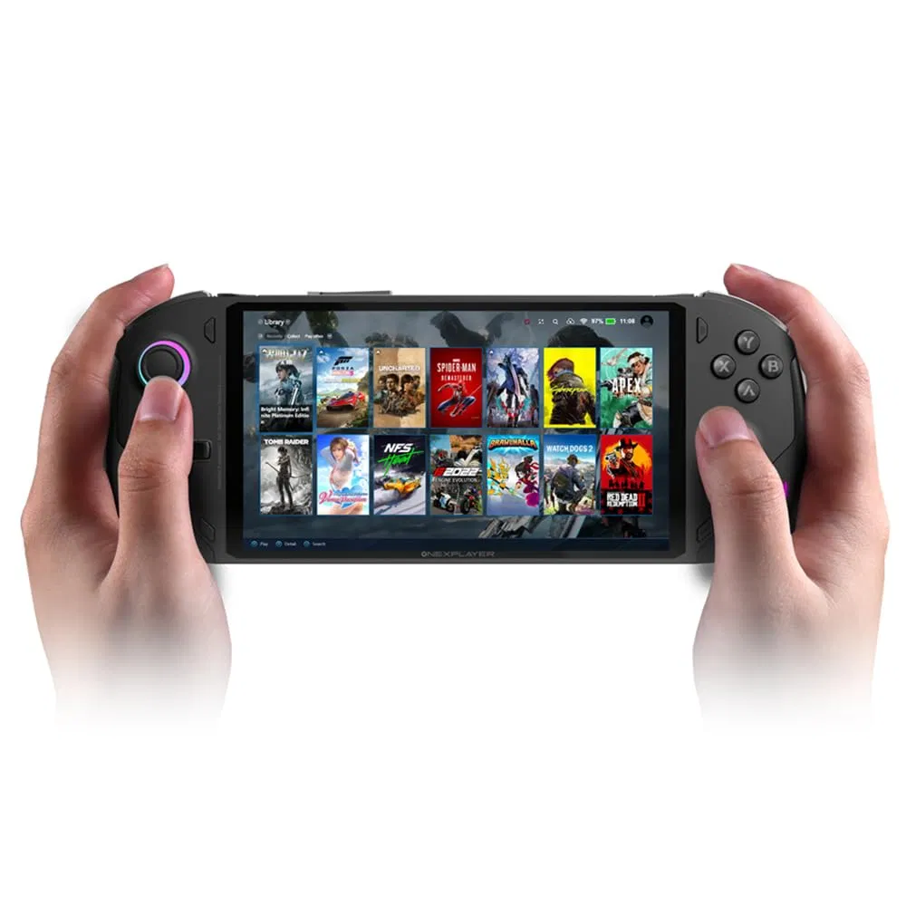 OLED Handheld PC Video Game Console Portable Win 11 Mini Pocket Tablet PC Black