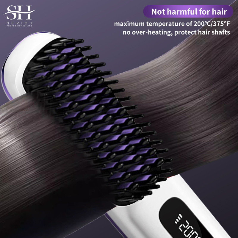 Portable Hair Straightener Brush Styling Mobile Mini Wireless Hair Straightener Comb