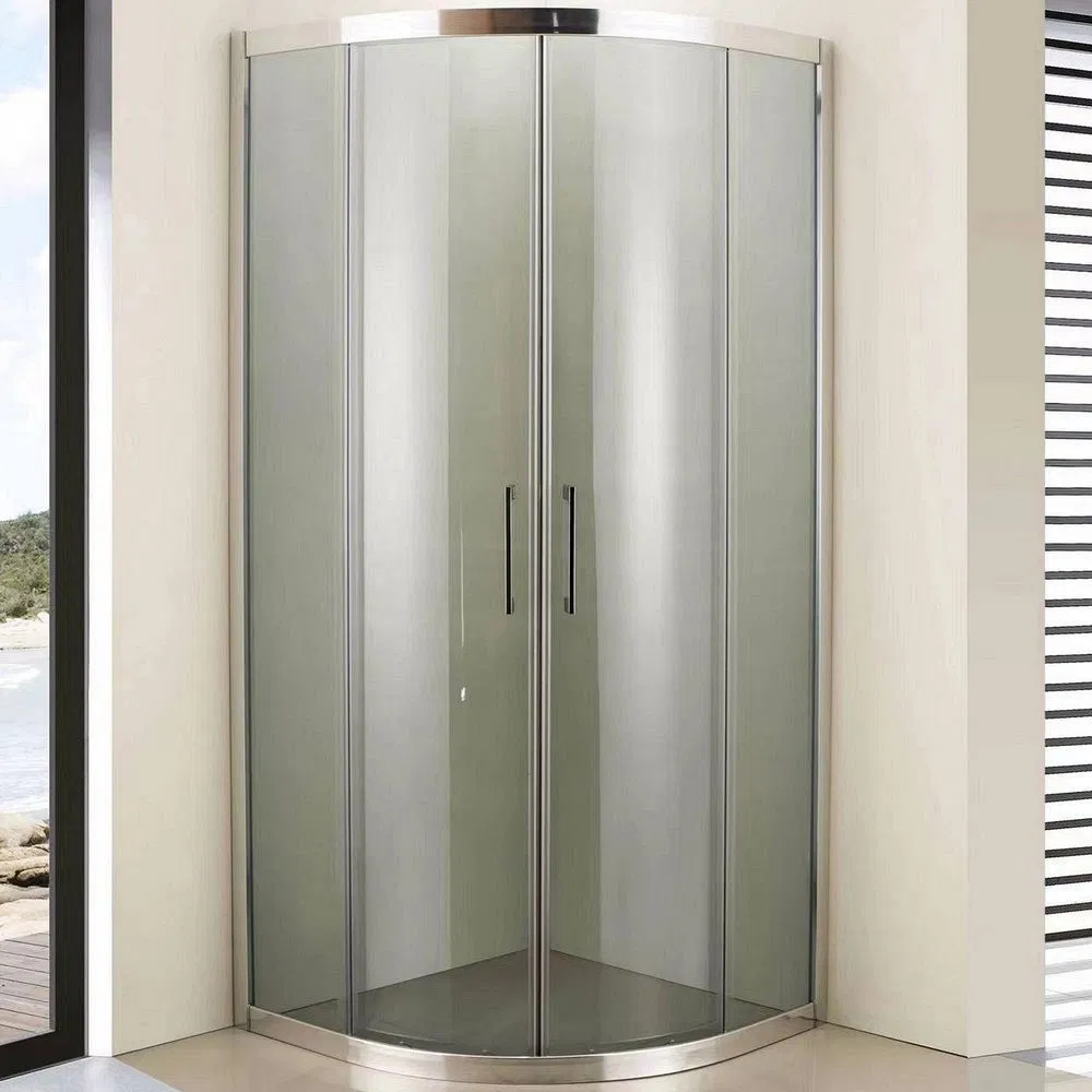 Highly-Shock Resistant Tempered Glass Sliding Simple Shower Enclosure for Seaside Resort Hotels