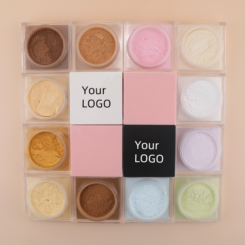 Waterproof Makeup Matte Finish Powder Translucent Setting Loose Powder with Puff