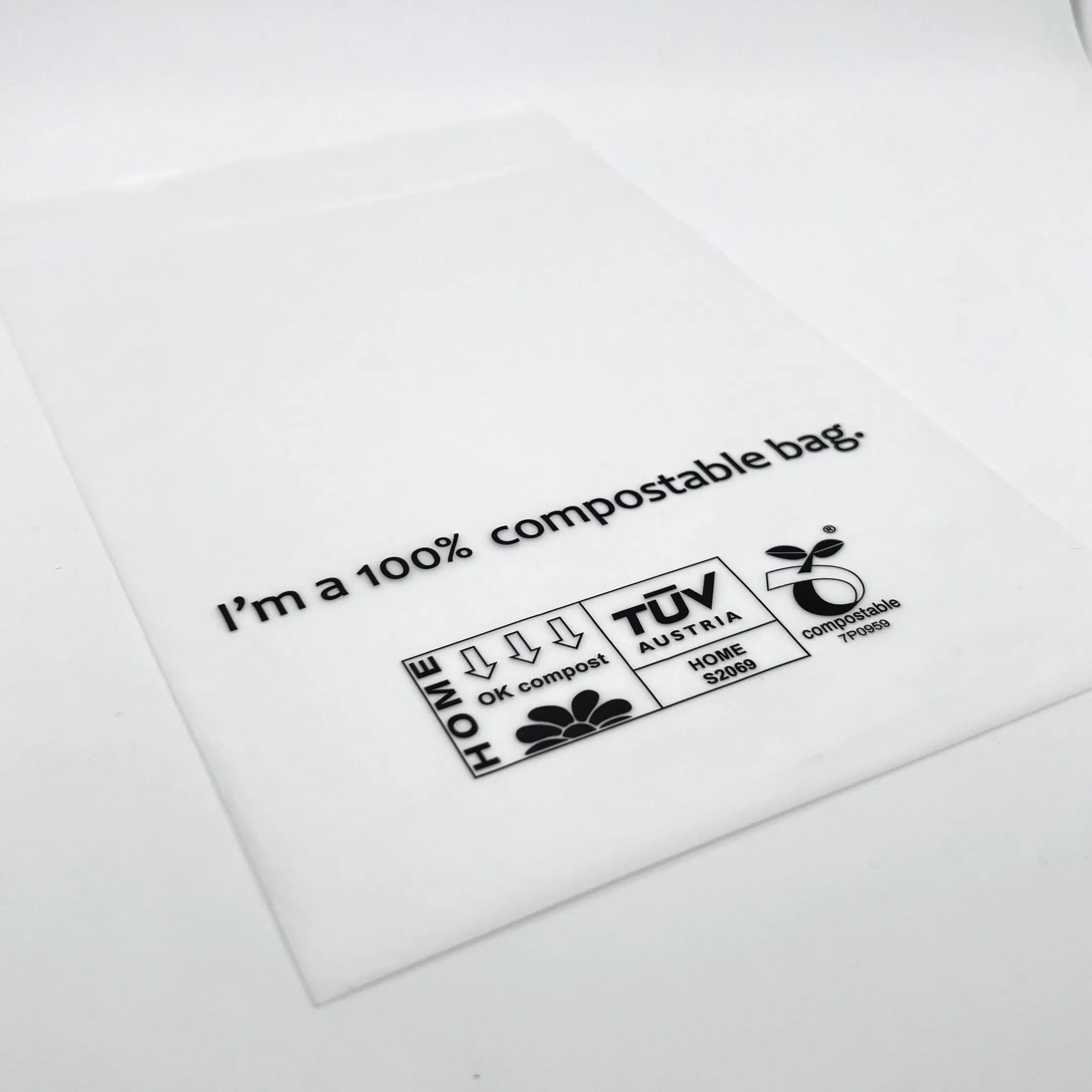 Biodegradable Transparent Soft Touch Bag Packaging with Printed Logo with Press Seal 10