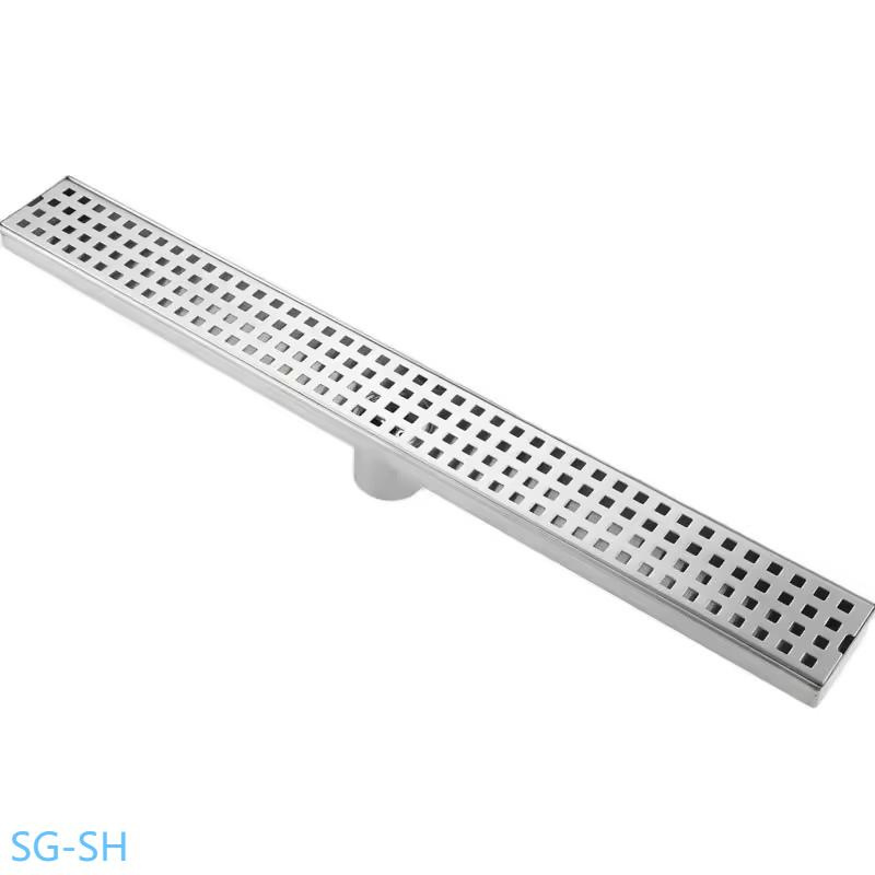 Линейный трап для пола из нержавеющей стали, полированный