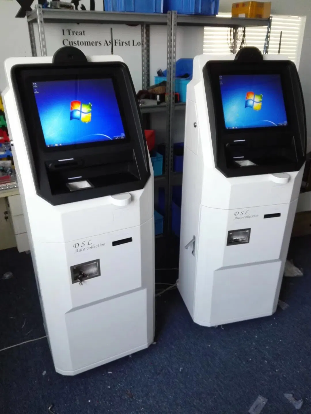 HD Touchscreen Self-Service Payment Kiosk Indoor Free Standing Payment Kiosk with Cash Validator