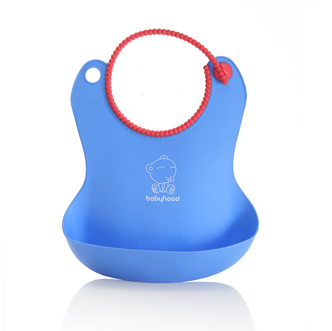 Adjustable Waterproof Silicone TPE Baby Bib Easy Wiped Clean Soft Bibs