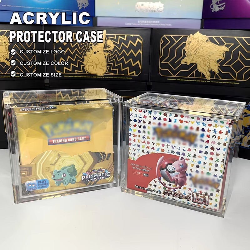 Factory UV Resistant Booster Box Acrylic Case for Pokemon Storage