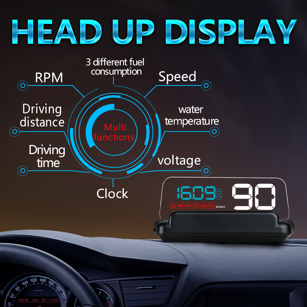 HUD дисплей автомобильный с GPS и TPMS C500