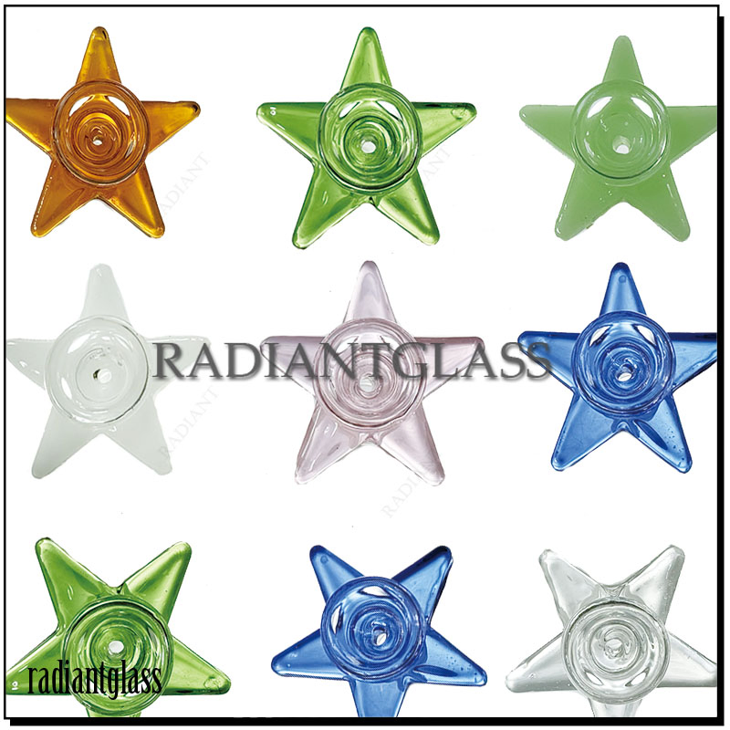 14mm Heavy Bowl Colorful Pentacle Glass Bowl Smoking Accessories