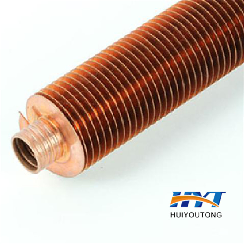Factory Suppply Customized Red Copper T2 Spiral Finned Tubes Pipe for Heat Exhanger