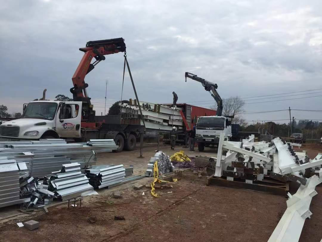 Prefabricated Galvanized Steel Beams and Columns Steel Structure Workshop