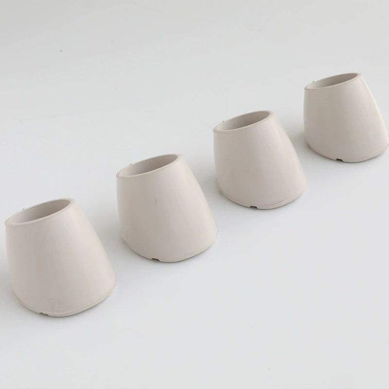 Durable Round Black Rubber Chair Leg Caps for Protection