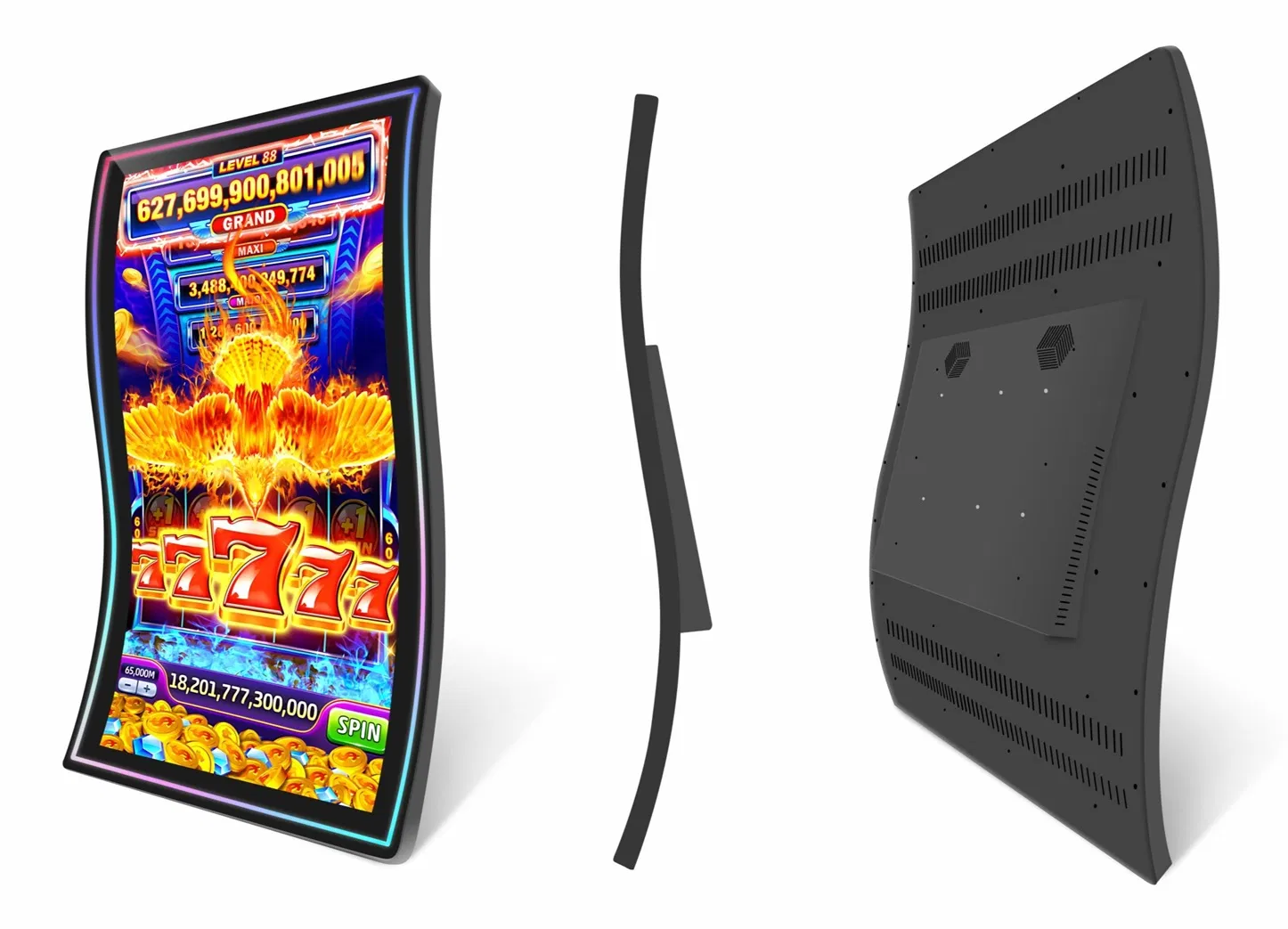 Custom Best Touch LED Bar Curved Gaming Monitor for Casino Vending Slot Machine Jackpot Arcade Games