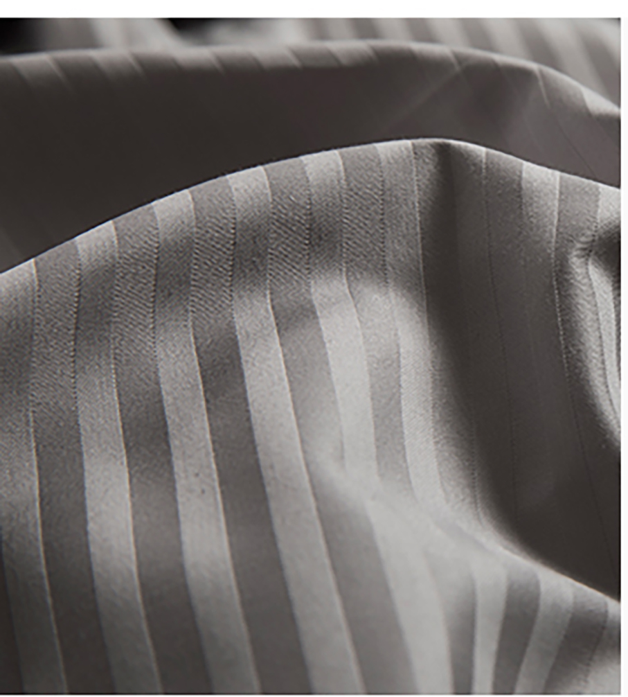800tc 100% Egyptian Cotton Sateen Stripe Plain Dyeing Bed Sheet Set