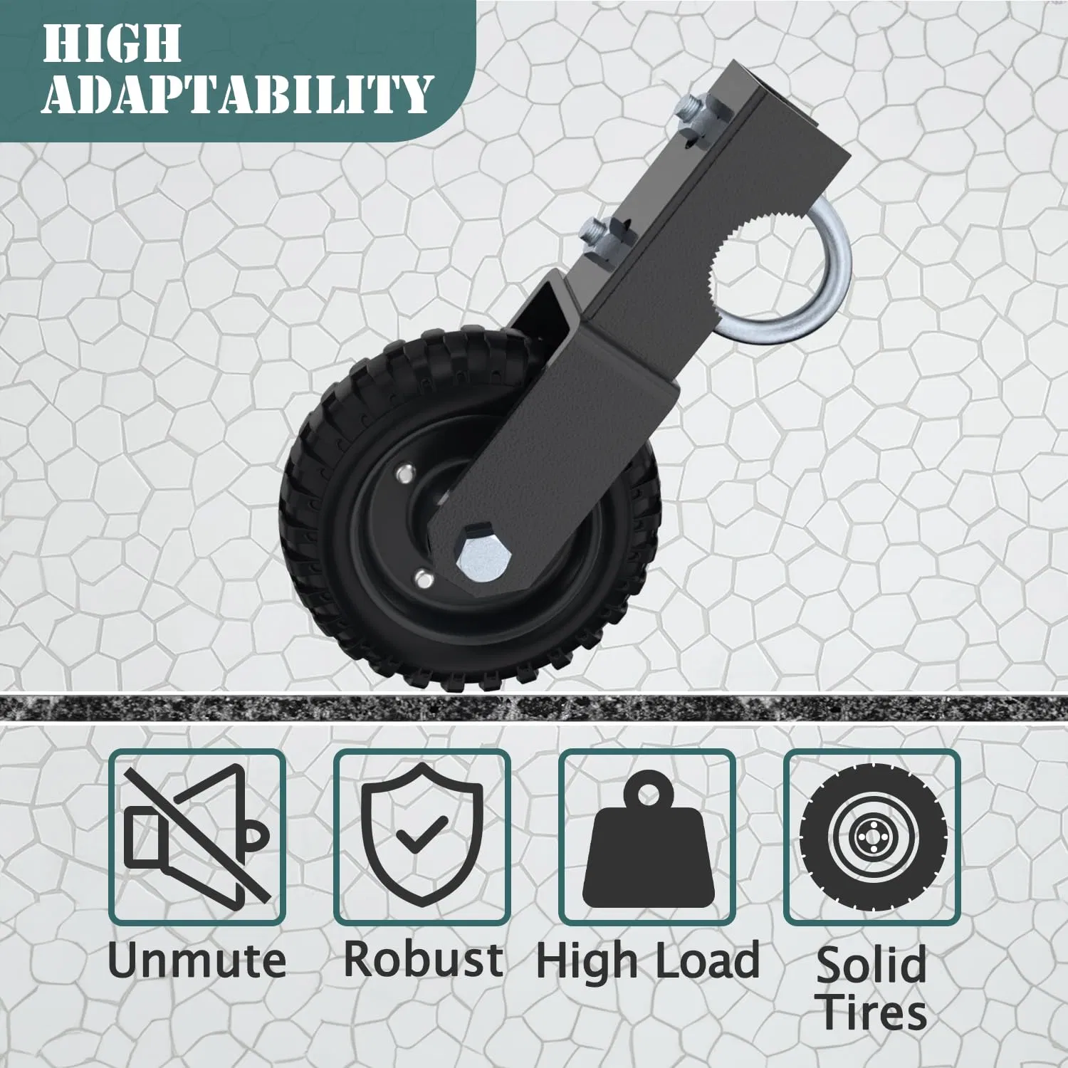 Gate Wheel, 6 Inch Under Mount Door Caster