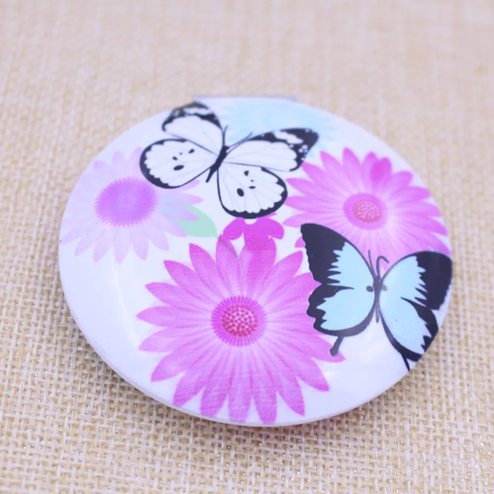 Foldable Makeup Mirror Mini Hand-Held Cosmetic Tool Makeup Mirror Travel Pocket Beauty Mirror