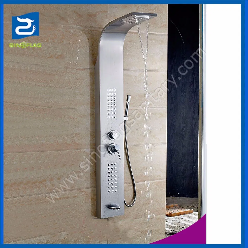 Waterfall Shower Column Thermostatic Shower Panel with Five Functions