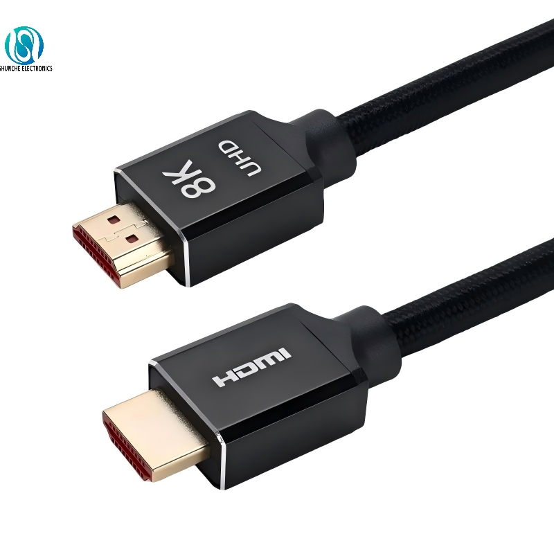 High Definition Cable 2.1 Version 8K Black Aluminum Shell Gold-Plated HDMI Cable