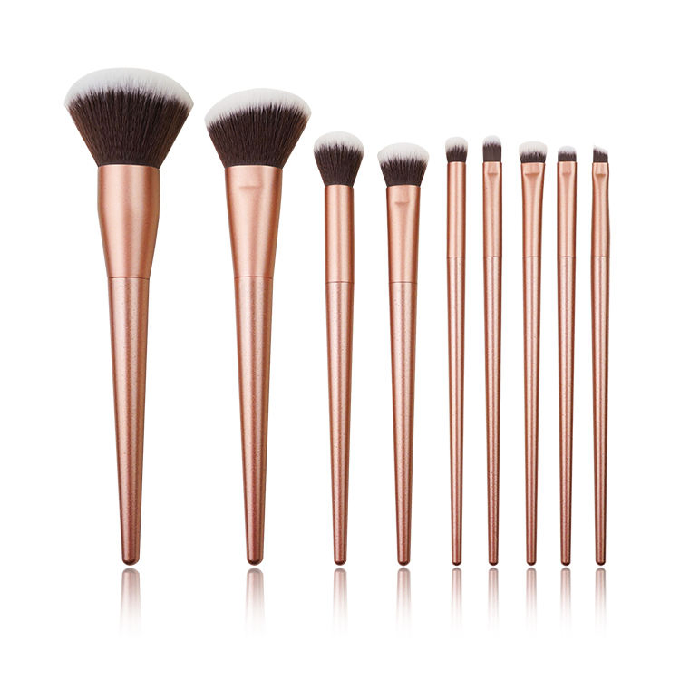 Professional Luxury Rose Gold Custom High Quality Synthetic Eye Makeup Brush Set