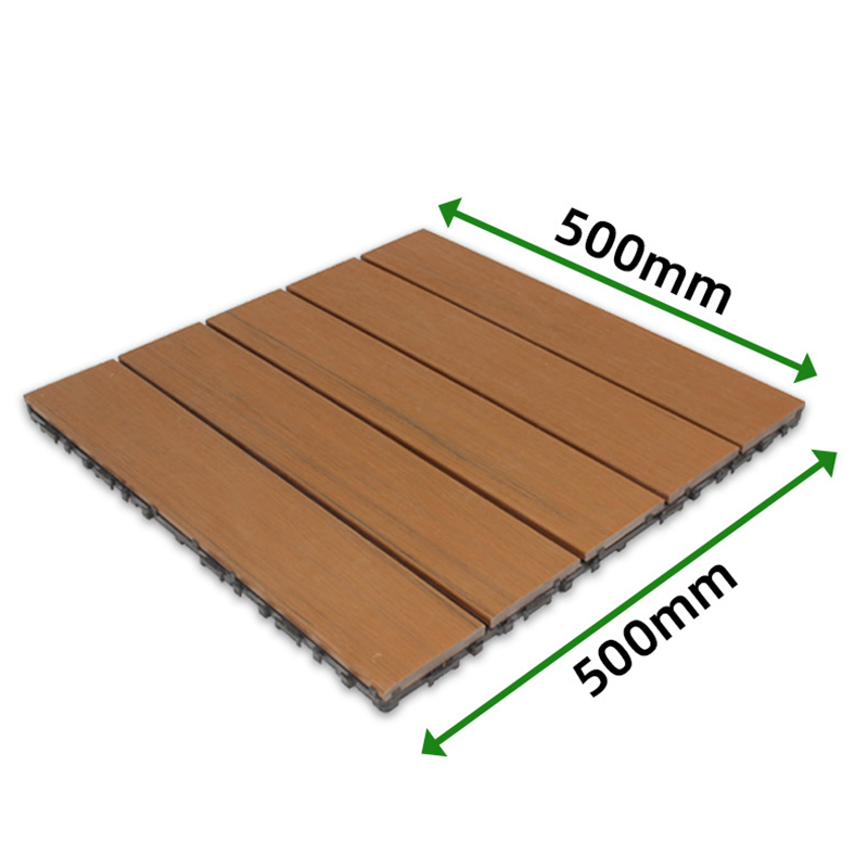 Modern 3D Waterproof Interlocking Decking Tile DIY Click Square WPC Wood Outdoor Flooring for Backyard Swimming
