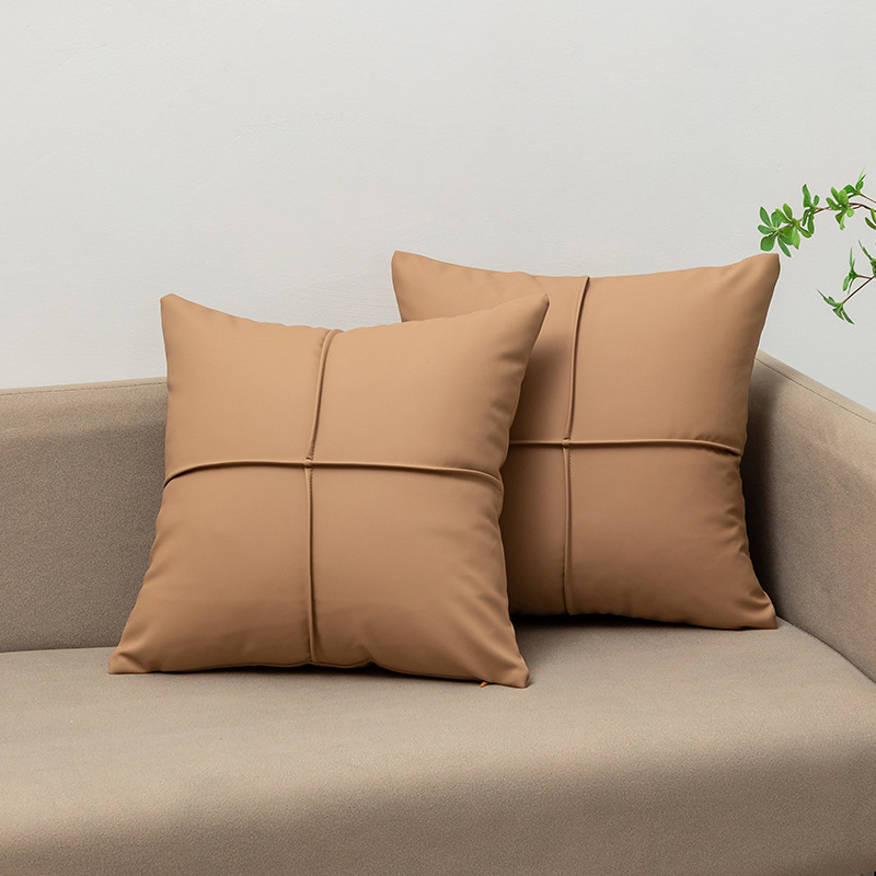 Soft Comfortable Pillow Covers Home Decor PU Leather Custom Pillow Case
