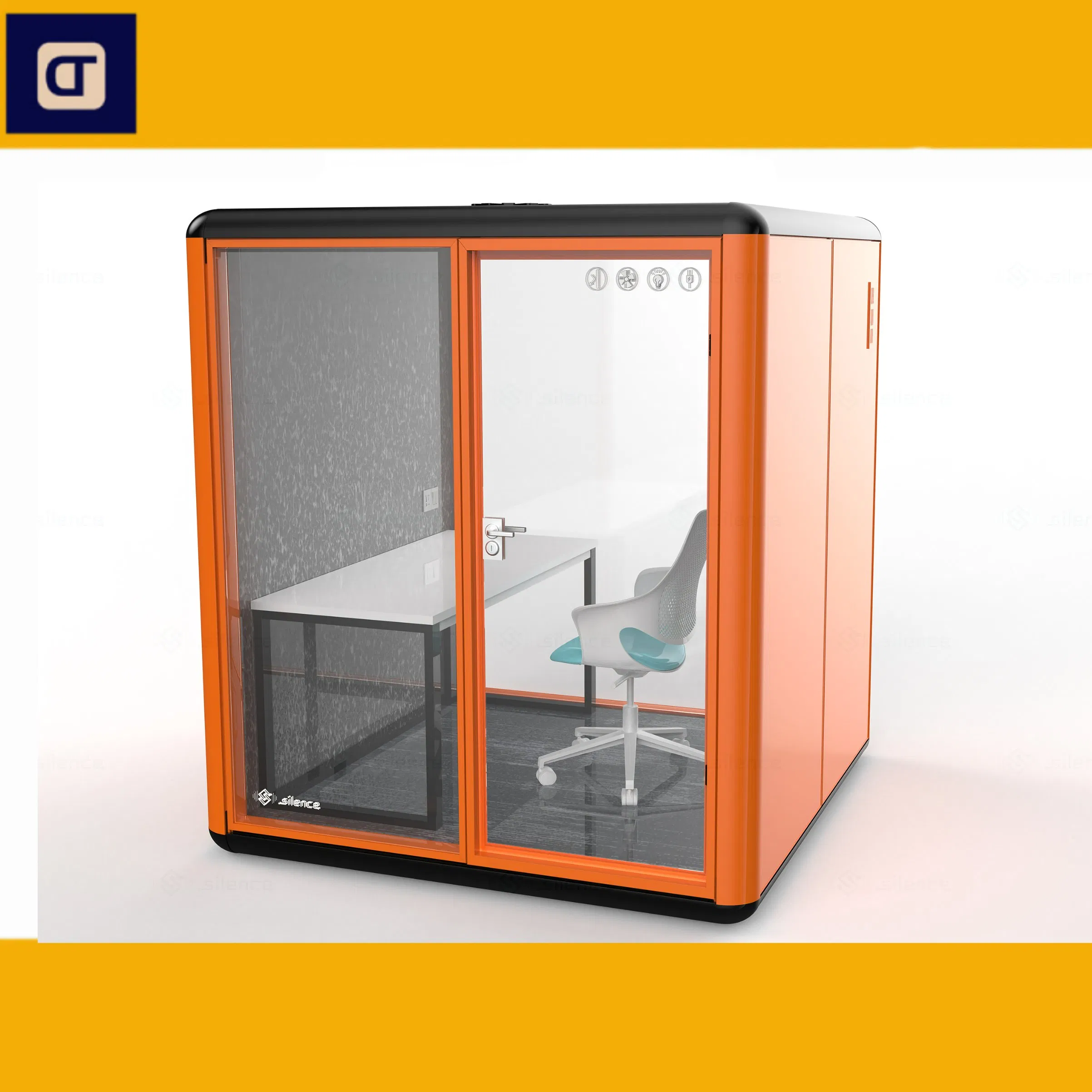 Prefab House Luxury 2 Person Office Pod Fast Assemble Silent Conference Room Individual Pod