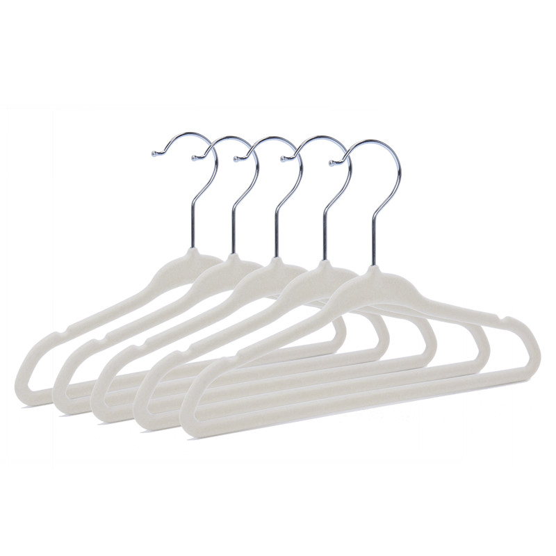 Wholesales Cheap Hangers Custom High Quality Colored Velvet Clothes Hanger with Notches