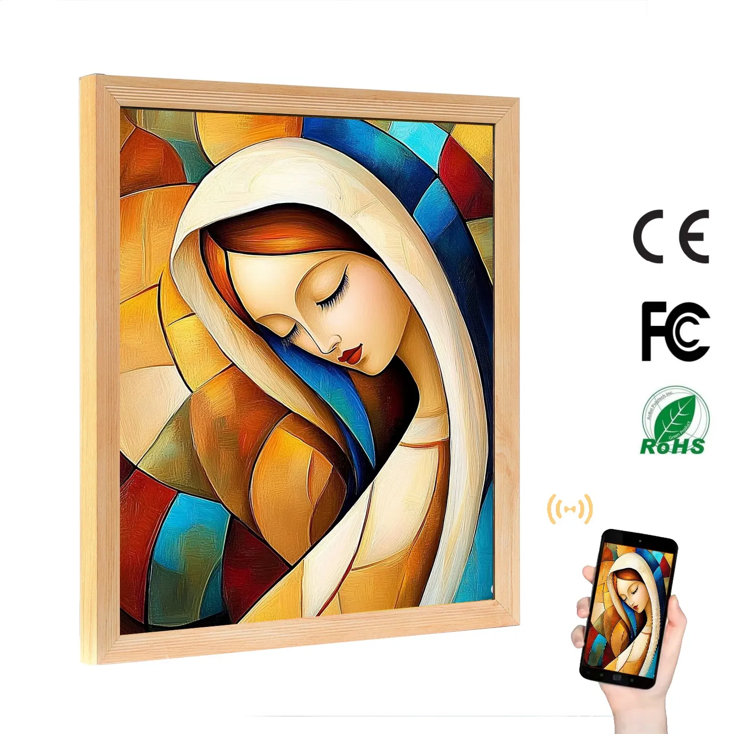 LCD Display Screen 4K Smart TV for Modern Art Galleries