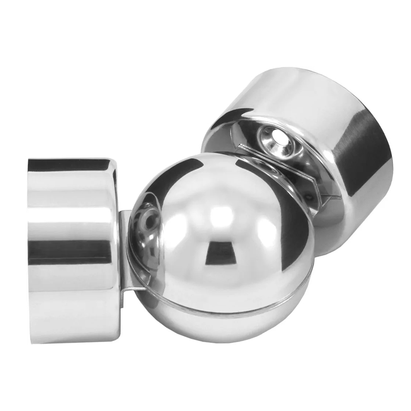OEM Custom 304 316 Stainless Steel Adjustable Pipe Connectors Round Pipe Handrail Elbow Angle Joint Railing Elbow Fittings for Handrail Tube Accessories