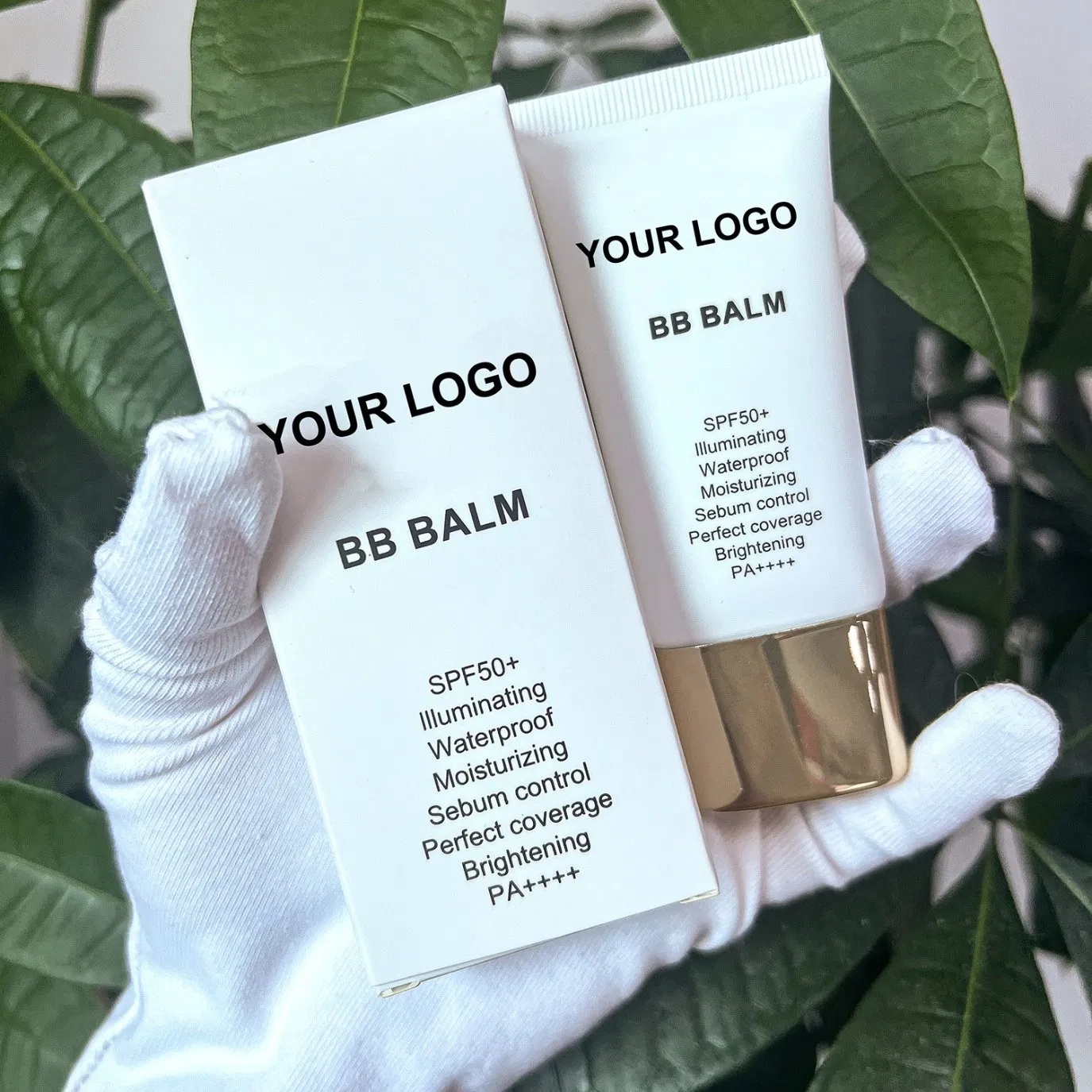 Waterproof Moisturizing Facial Vegan Mineral Cream SPF 50 Sunscreen Bb Balm Face Makeup Primer