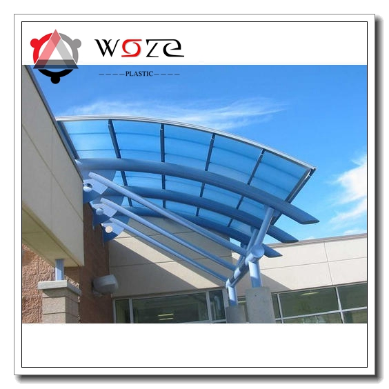 Colorful PC Roofing Sheet Plastic Solid Flat Polycarbonate Sheet Canopy for Building Materials