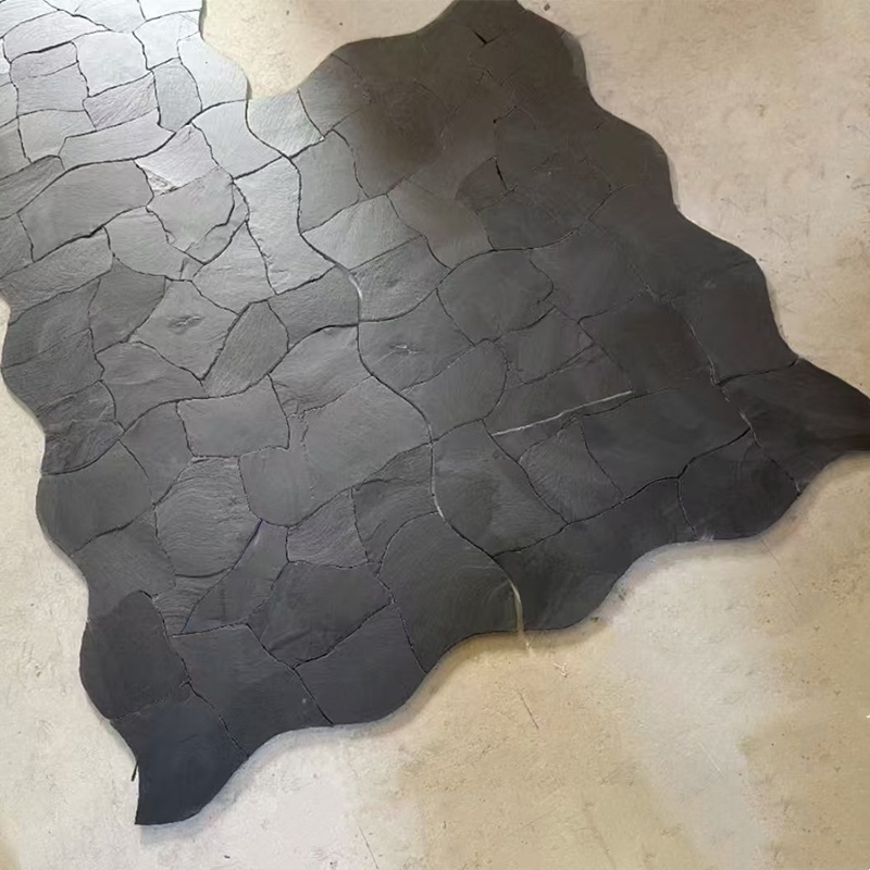 Natural Slate Irregular Flagstone Paving Tile Stone Crazy Paver Floor Paving