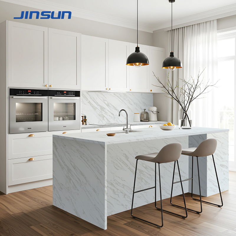 Stylish 20mm Calacatta Quartz Big Slab for Premium Countertops