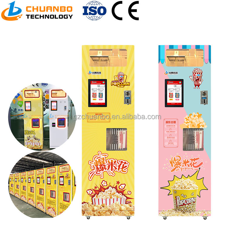 Hotel Subway Station Shopping Mall Coin Operated Popcorn Vending Machine