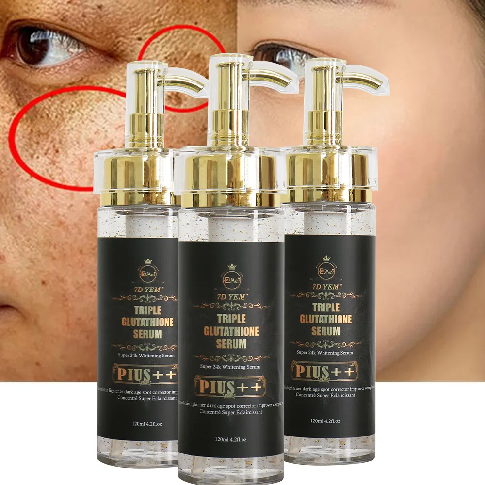 Luxury Gold Serum Bottle Private Label Customized 24 K Gold Collagen Anti Aging Face Brightening 120ml 24K Gold Skin Serum